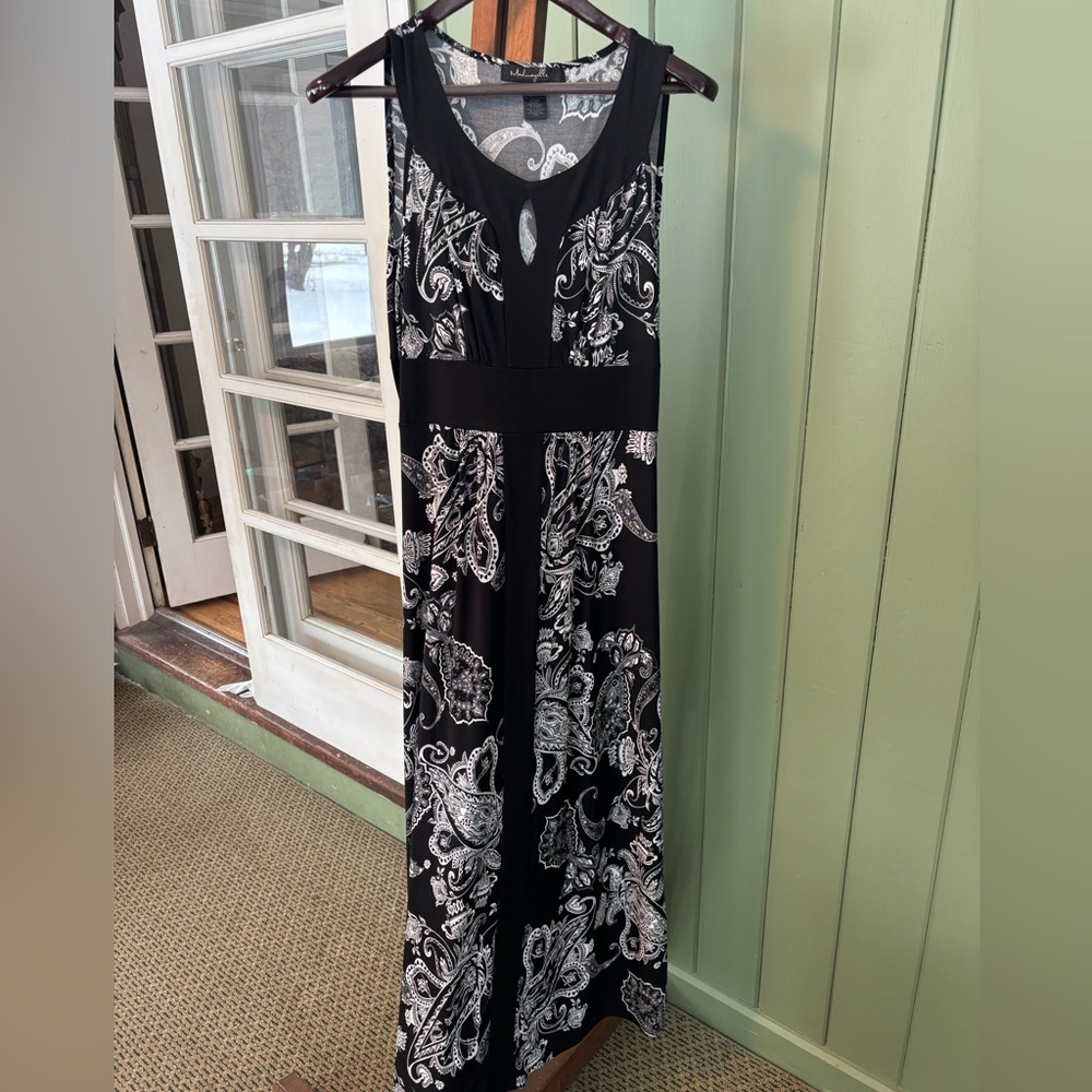 Madmazelle Black and White Maxi Sundress Size L